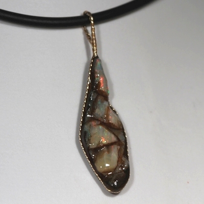 SOLID BOULDER OPAL PENDANT Large - Unique!!!